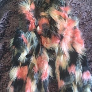 Faux Fur Multi Color Vest